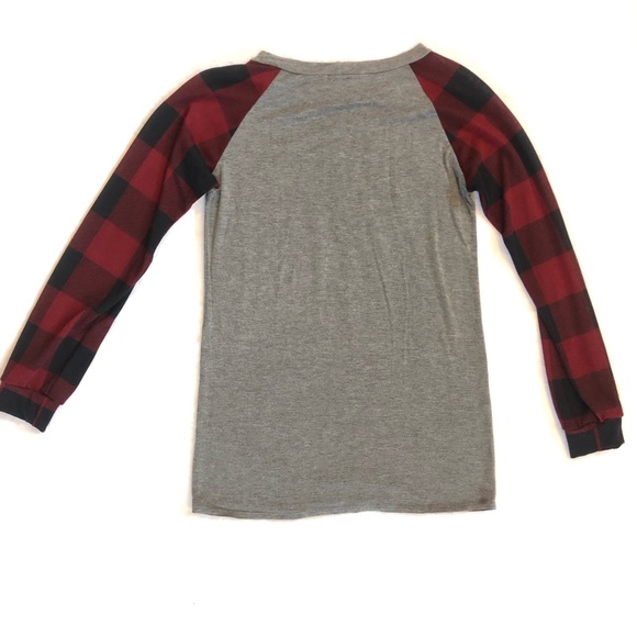 ❌ Sold ❌ Buffalo Plaid Deer Long Sleeve Shirt - Picture 2 of 8